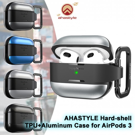 AHAStyle - WG75 硬殼 TPU+鋁殼 適用於 AirPods 3 (銀色)